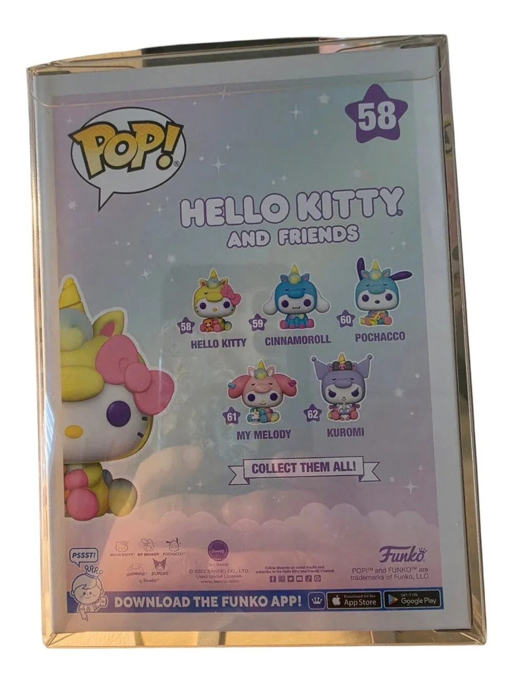 Hello Kitty Unicorn Funko Pop #58 w/ Protector | Sanrio Collectible NIB - Picture 4 of 6